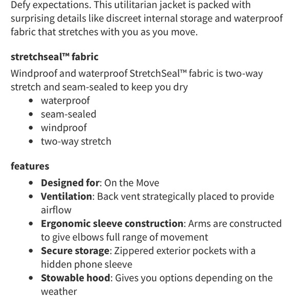 EUC StretchSeal Relaxed-Fit Long Rain Jacket white opal size 4 lululemon - Picture 16 of 16